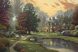 Thomas Kinkade Lakeside Manor painting